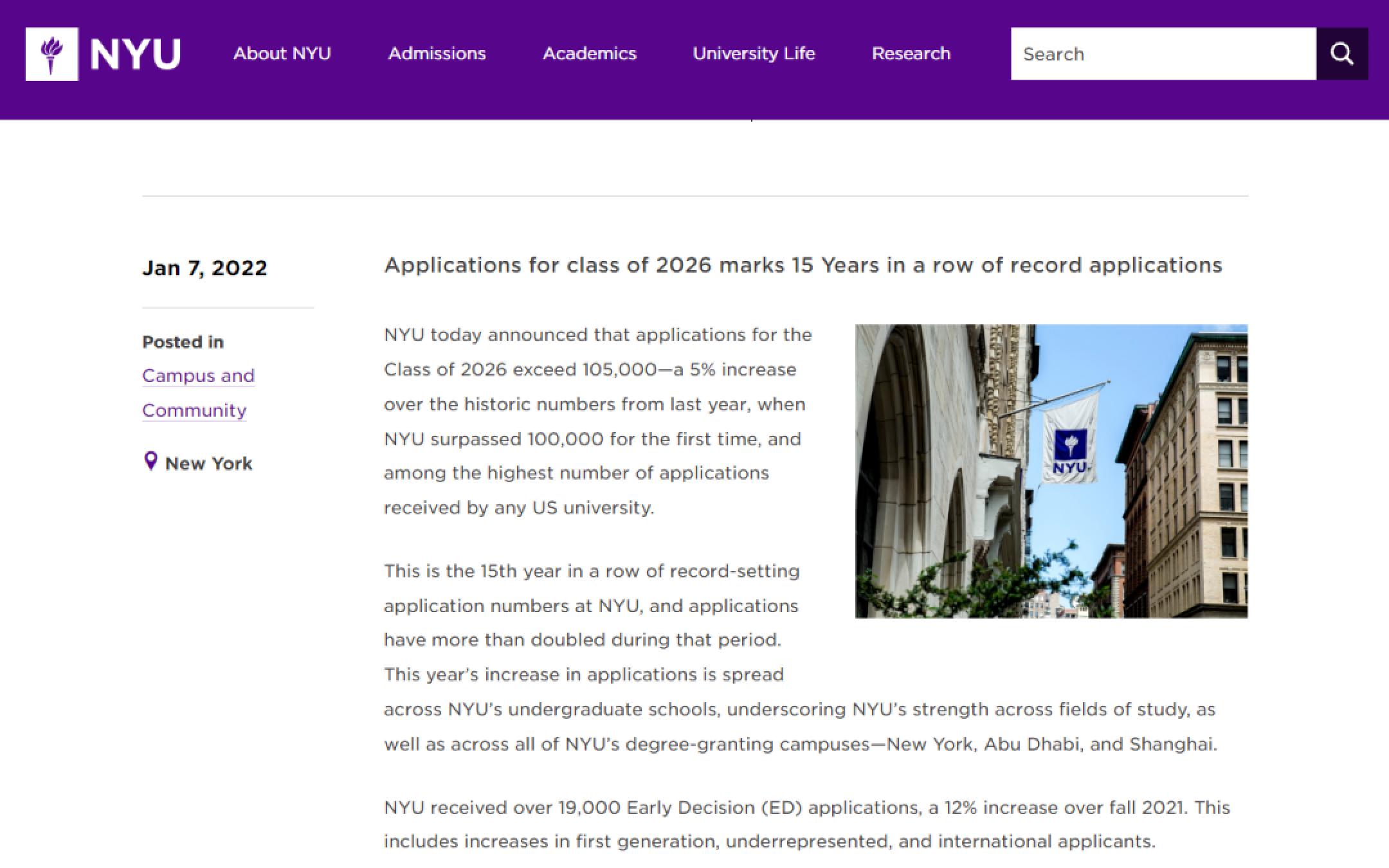 23fall留学:关于纽约大学新的申请要求,我们该如何应对?(图5) 23fall留学:关于纽约大学新的申请要求,我们该如何应对?(图5)