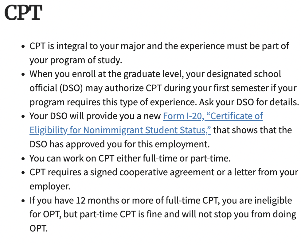 美国实习签证指南 | H1B抽签不中怎么办？CPT申请攻略分享！(图1)